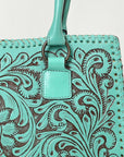 American Darling Adbgz793B Tote Hand Tooled Genuine Leather Women Bag Western Handbag Purse