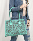 American Darling Adbgz793B Tote Hand Tooled Genuine Leather Women Bag Western Handbag Purse