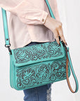 ADBGZ796B American Darling CROSS BODY I Hand Tooled Genuine Leather women bag western handbag purse