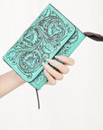 ADBGZ797B American Darling CLUTCH Hand Tooled Genuine Leather women bag western handbag purse