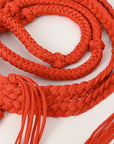 8 ft Hilason Western Horse Nylon Rope With Fringes Snap Black