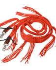 8 ft Hilason Western Horse Nylon Rope With Fringes Snap Black