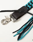 8 ft Hilason Western Horse Nylon Rope With Fringes Snap Black
