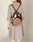 American Darling ADBGA508 Hand Tooled Hair-On Genuine Leather Women Bag Western Handbag Purse
