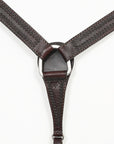 HILASON Western Horse Genuine Leather Hand Tooled Headstall Breast Collar Brown