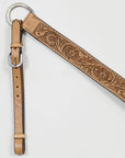 HILASON Western Horse Genuine Leather Hand Tooled Floral Design Headstall Breast Collar Tan
