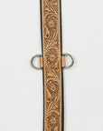 HILASON Western Horse Genuine Leather Hand Tooled Floral Design Headstall Breast Collar Tan
