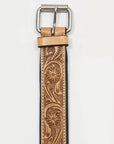HILASON Western Horse Genuine Leather Hand Tooled Floral Design Headstall Breast Collar Tan