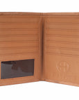 BAR H EQUINE Genuine Leather Hand Carved Rodeo Bifold Wallet For Men Women