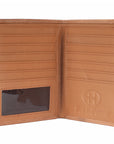 BAR H EQUINE Genuine Leather Hand Carved Rodeo Bifold Wallet For Men Women
