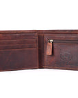 BAR H EQUINE Genuine Leather Hand Carved Rodeo Bifold Wallet For Men Women