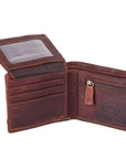 BAR H EQUINE Genuine Leather Hand Carved Rodeo Bifold Wallet For Men Women