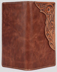 BAR H EQUINE Genuine Leather Hand Carved Rodeo Bifold Wallet For Men Women