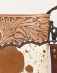 Ohlay Bags OHG129 Cross Body I Hand Tooled Hair-On Genuine Leather Women Bag Western Handbag Purse