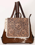 Ohlay Bags OHG131 Backpack Hand Tooled Hair-On Genuine Leather Women Bag Western Handbag Purse