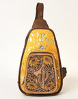 American Darling Sling Hand Tooled Saddle Blanket Genuine Leather women bag western handbag purse