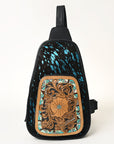American Darling Sling Hand Tooled Saddle Blanket Genuine Leather women bag western handbag purse