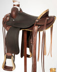 Western Horse Saddle American Leather Wade Ranch Roping Brown Hilason