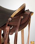 Western Horse Saddle American Leather Wade Ranch Roping Brown Hilason