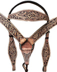 HILASON Western Horse Headstall Breast Collar Set Tack Genuine American Leather