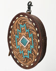 American Darling ADBG1411 Hand Tooled Genuine Leather women bag western handbag purse