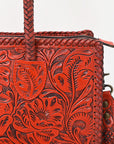 American Darling ADBG1412A Tote Hand Tooled Genuine Leather Women Bag Western Handbag Purse