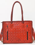 American Darling ADBG1412A Tote Hand Tooled Genuine Leather Women Bag Western Handbag Purse