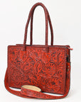 American Darling ADBG1412A Tote Hand Tooled Genuine Leather Women Bag Western Handbag Purse