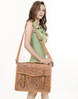 American Darling ADBG1417 Tote Hand Tooled Genuine Leather women bag western handbag purse