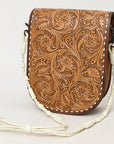 American Darling ADBG1418 Cross Body Hand Tooled Genuine Leather women bag western handbag purse