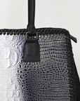 American Darling ADBG1422 Tote Crocodile Embossed Genuine Leather Women Bag Western Handbag Purse