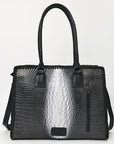 American Darling ADBG1422 Tote Crocodile Embossed Genuine Leather Women Bag Western Handbag Purse