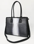 American Darling ADBG1422 Tote Crocodile Embossed Genuine Leather Women Bag Western Handbag Purse
