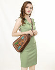 American Darling Cross Body Hand Tooled Genuine Leather women bag western handbag purse