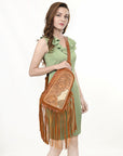 American Darling Cross Body Hand Tooled Genuine Leather women bag western handbag purse