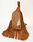 American Darling Cross Body Hand Tooled Genuine Leather women bag western handbag purse