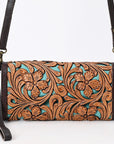 American Darling Hand Tooled Genuine Leather Wallet Bag