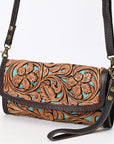 American Darling Hand Tooled Genuine Leather Wallet Bag