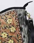 American Darling Hobo Beautifully Hand Tooled Hair-On Genuine Leather women bag western handbag purse