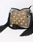 American Darling Hobo Beautifully Hand Tooled Hair-On Genuine Leather women bag western handbag purse