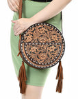 American Darling Canteen Beautifully Hand Tooled Genuine Leather women bag western handbag purse