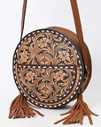 American Darling Canteen Beautifully Hand Tooled Genuine Leather women bag western handbag purse