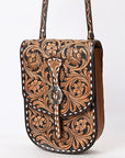 American Darling Adbga522 Cross Body I Hand Tooled Genuine Leather Women Bag Western Handbag Purse
