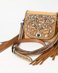 American Darling SMALL CROSSBODY Hand Tooled Genuine Leather women bag western handbag purse