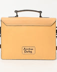 American Darling Adbgz816 Briefcase Hand Tooled Genuine Leather Women Bag Western Handbag Purse