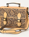 American Darling Adbgz816 Briefcase Hand Tooled Genuine Leather Women Bag Western Handbag Purse
