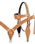 HILASON Western Horse Headstall Breast Collar Set Tack Genuine American Leather