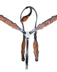 COMFYTACK Western Horse Headstall Breast Collar Tack Genuine American Leather