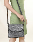 American Darling Small Crossbody Hand Tooled Genuine Leather women bag western handbag purse