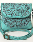 American Darling Small Crossbody Hand Tooled Genuine Leather women bag western handbag purse